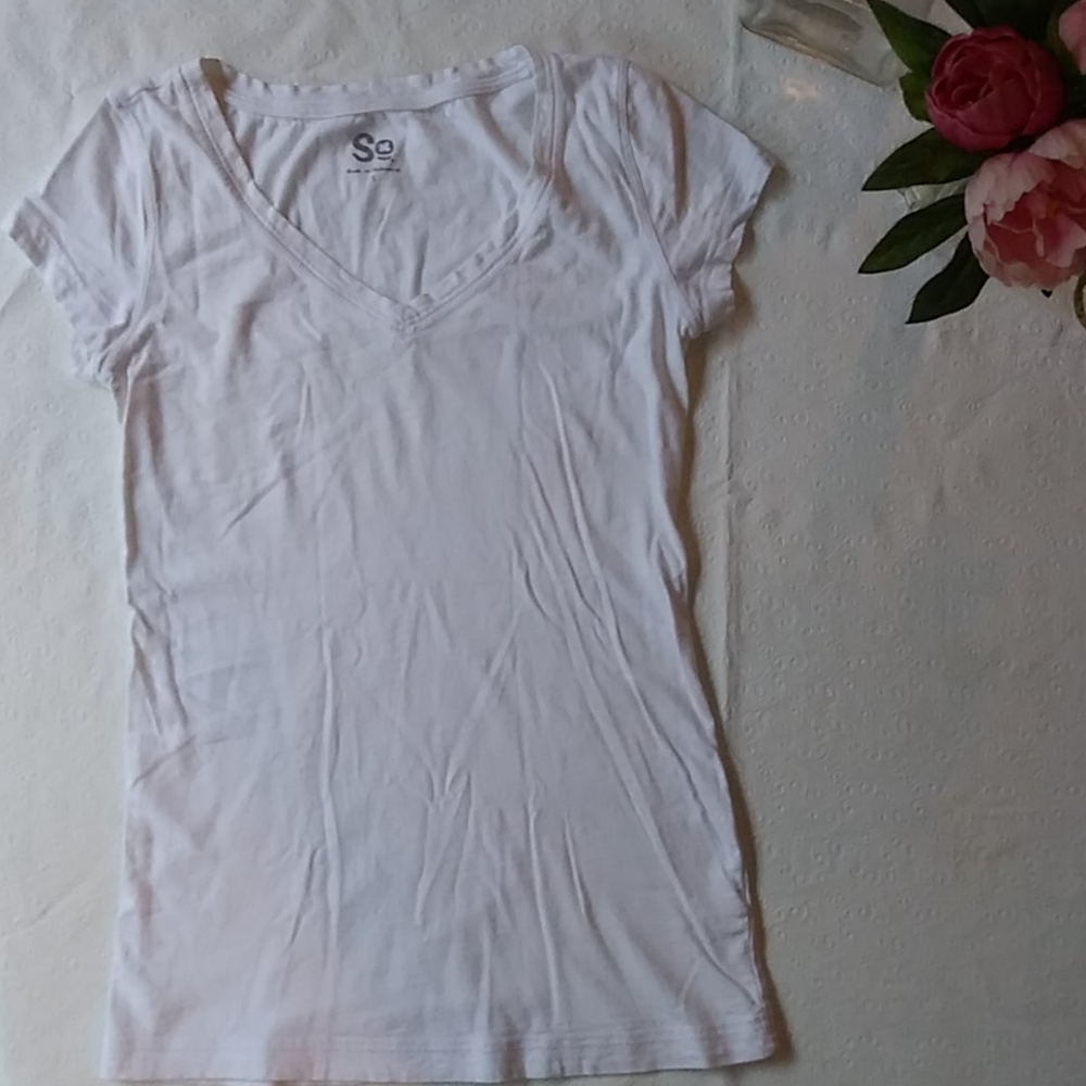 V-Neck White T-Shirt